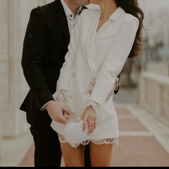 New Rime Arodaky Lui Lace-Trimmed Crepe Mini Dress - Picture 2 of 10